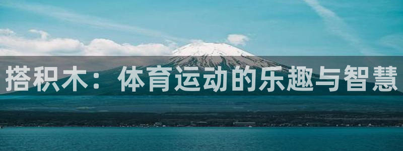 oety欧亿：搭积木：体育运动的乐趣与智慧